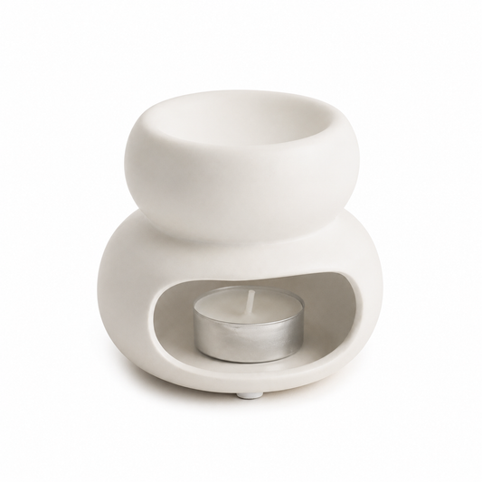 Aromabrander met schaaltje in neutrale tint