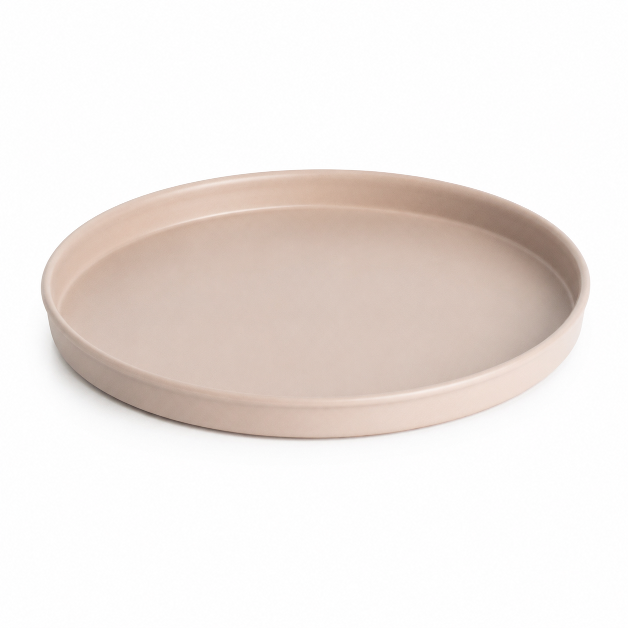 Ronde tray in latte kleur met minimalistisch design