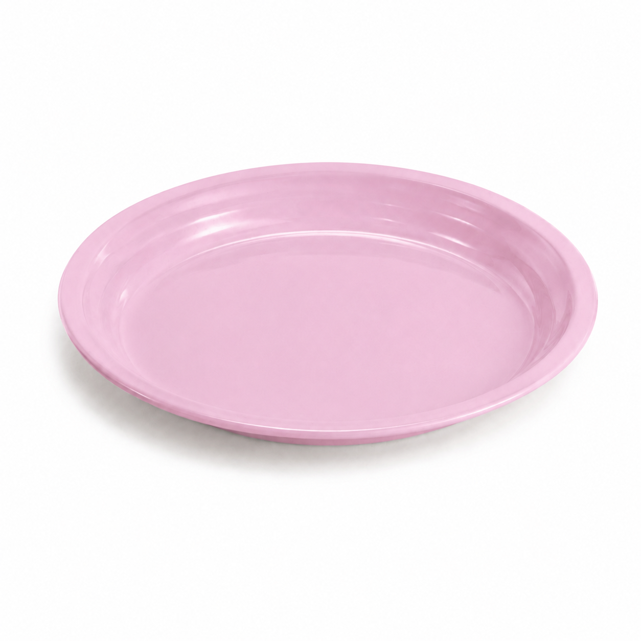 Ronde roze tray met opstaande rand van zink