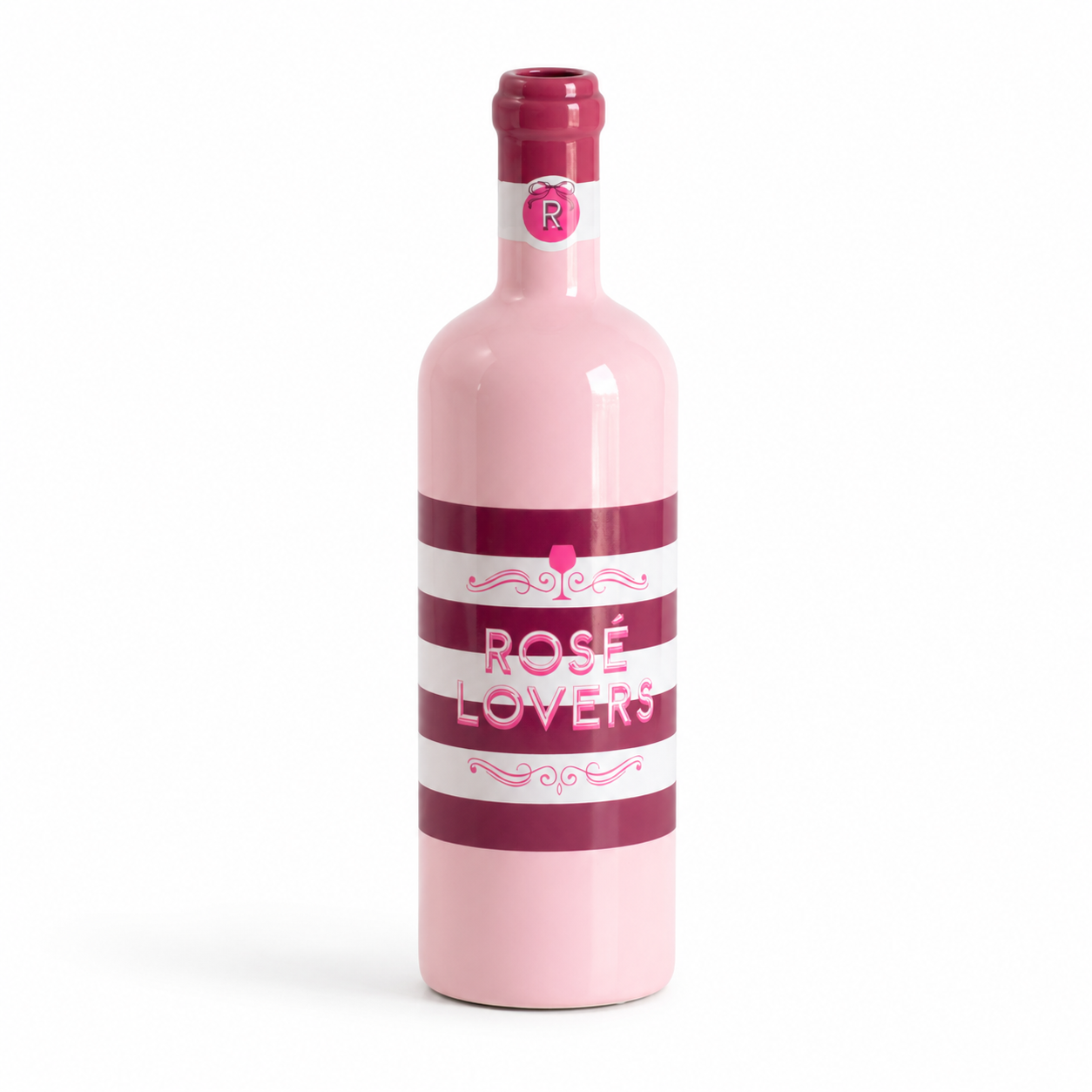 Vaas in de vorm van een roséfles