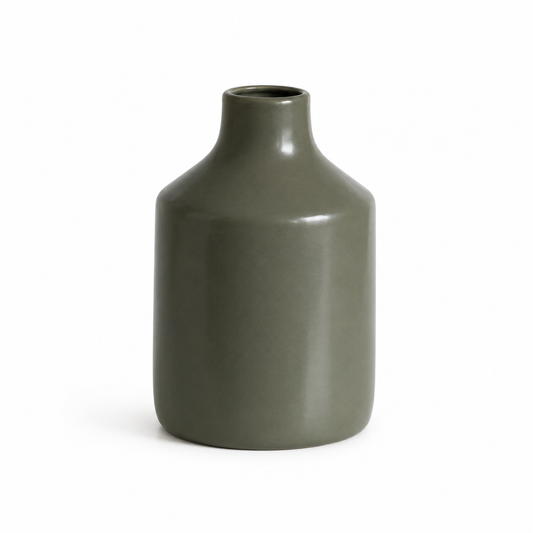 Minimalistische vaas in grijze kleur